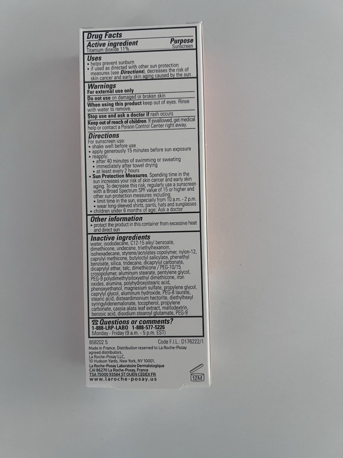 LA ROCHE POSAY ANTHELIOS TINTED MINERAL SPF 50 SUNSCREEN 1.7 OZ EXP 2027