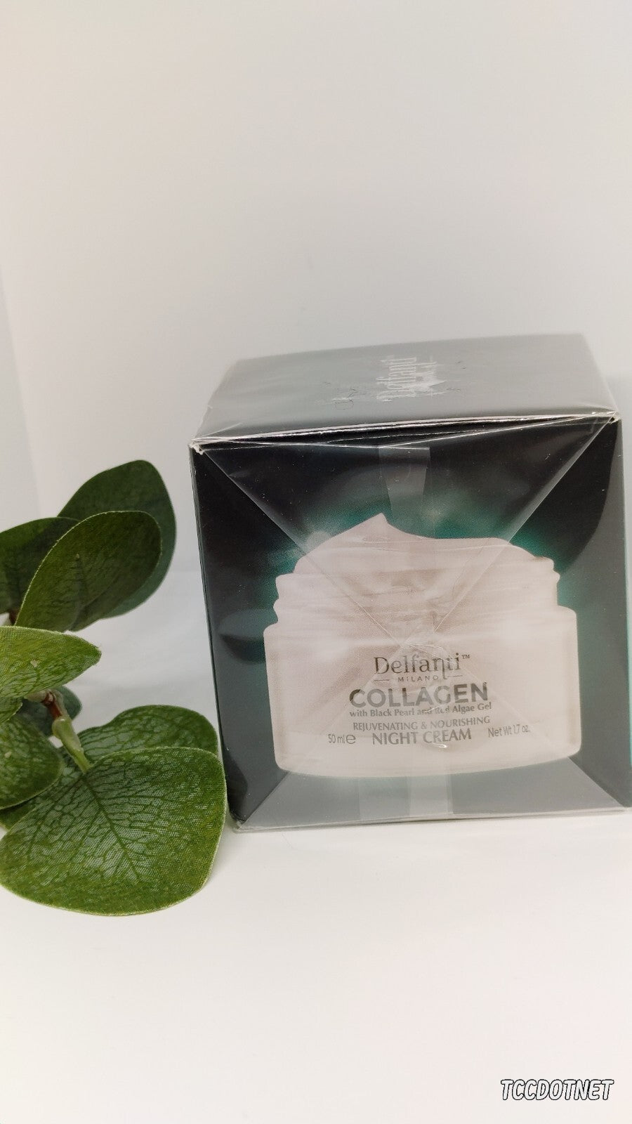 Delfanti Milano Collagen Night Cream with Black Pearl & Red Algae Gel 1.7 oz