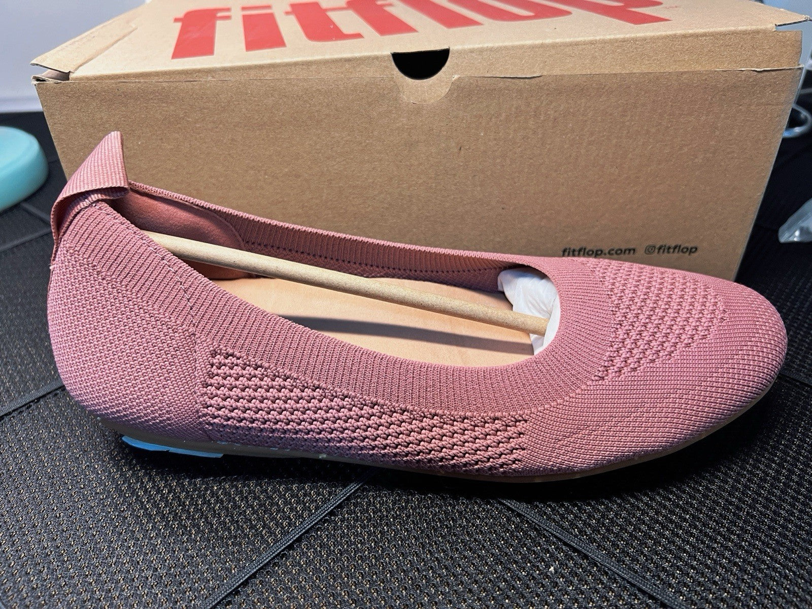 fitflop™ Women's 6.5 Allegro Multi-Knit Ballet Pumps Slip-On Shoes in Warm Rose