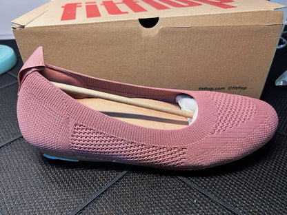 fitflop™ Women's 6.5 Allegro Multi-Knit Ballet Pumps Slip-On Shoes in Warm Rose