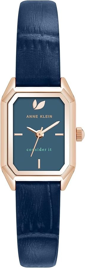 Anne Klein Women's Sustainable Leather Strap Watch Consider it MSRP $89.00