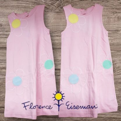 Florence Eiseman Girls  Pink Pique Knit Dress Flower Size 6
