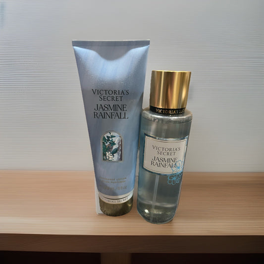 Victoria’s Secret Jasmine Rainfall  Lotion & Fragrance Mist Set New in Box