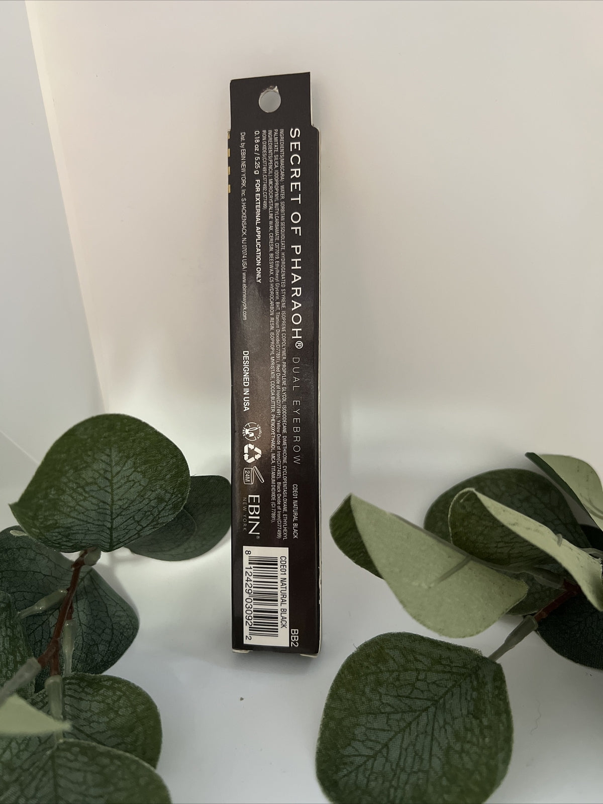 Eyebrow  Pencil & Mascara Duo /Secret of Pharaoh- "Natural Black" - NIB