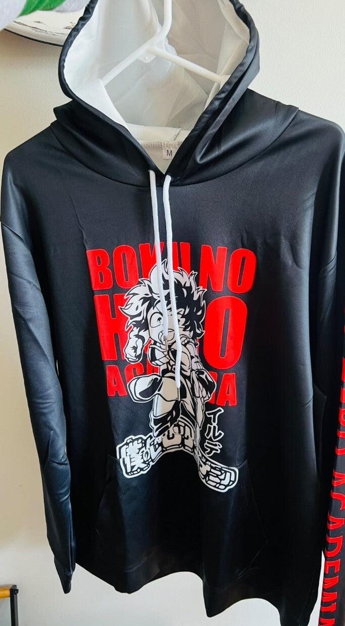 My Hero Academia Pullover Hoodie Black MEDIUM New (see Description)