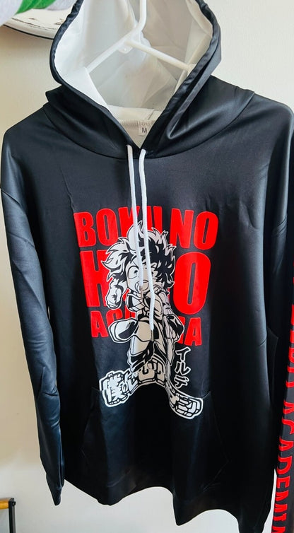 My Hero Academia Pullover Hoodie Black MEDIUM New (see Description)