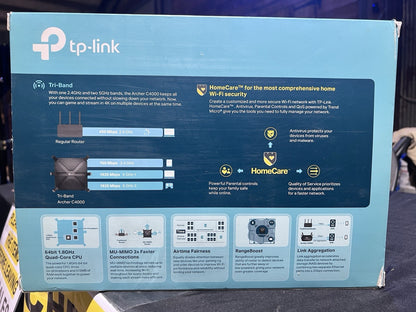 TP-LINK Archer C4000 AC4000 + TP-Link  Wi-Fi Router Tri-band