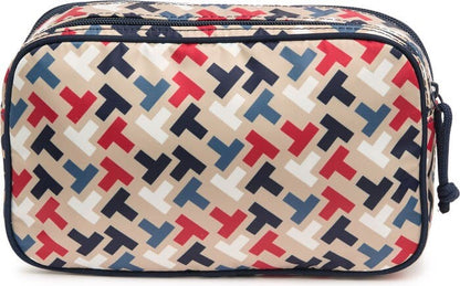 Tommy Hilfiger Erin II Large Double Zip Case Clayed Pebble/ Tommy Navy