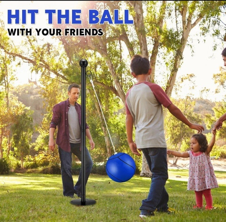 10 ft Tetherball Set with 2 Balls, Portable Replacement Tetherball Ball & Rope