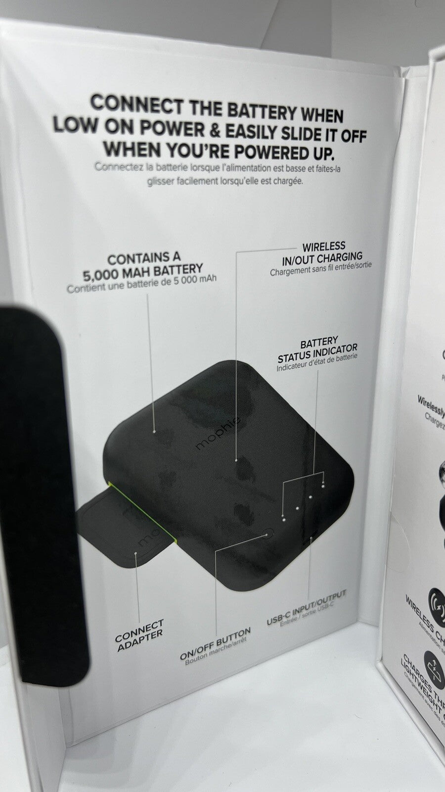Mophie Juice Pack Connect Compact -5,000 mAh Battery w/stand Included New In Box