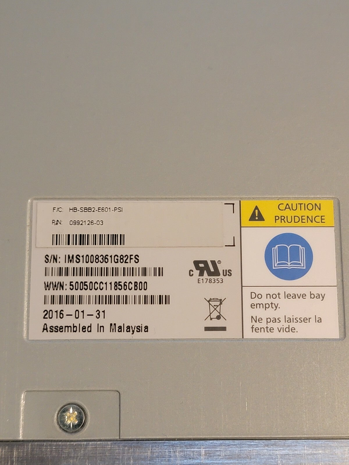 Dell Compellent HB-SBB2-E601-PSI 0952913-07 6GB SAS EBOD Controller