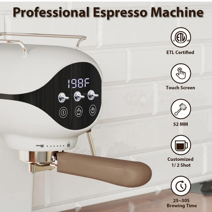 Nesskoko Espresso Machine, 20 BAR Pump Temperature Control Open box. See photos