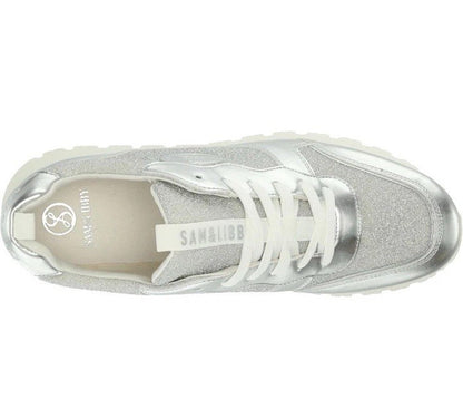 Sam & Libby Women's Randal Sneaker Lace Up Size 8.5 Silver