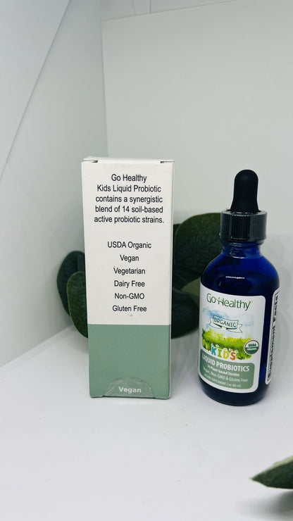Go Healthy Probiotics Kids 2oz Vegan /Organic Liquid, 2 oz/ Exp. 01/25
