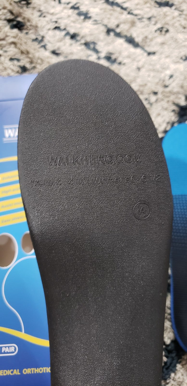 Walk Hero Plantar Fasciitis Feet Insoles Arch Supports Orthotic Men's 4-4.5 