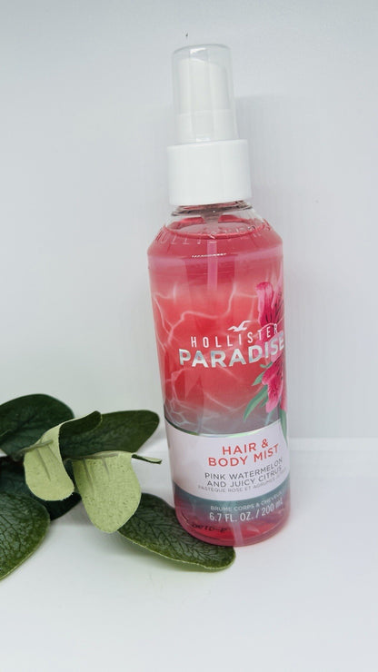 HOLLISTER PARADISE PINK WATERMELON/JUICY CITRUS Hair  & Body Mist 6.7 Fl Oz New