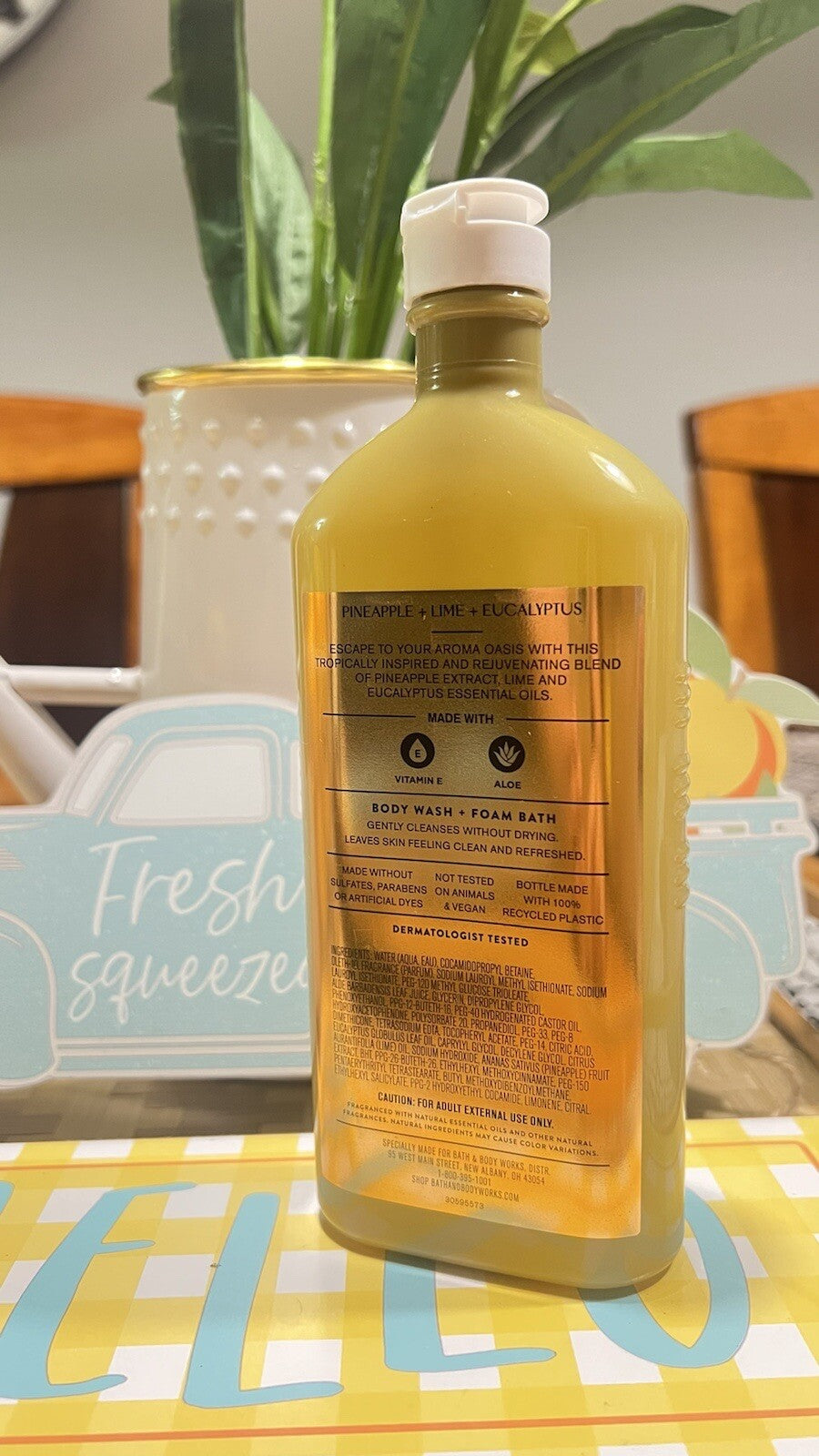 Bath Body works Aromatherapy OASIS Pineapple Lime Eucalyptus Foam Bath New