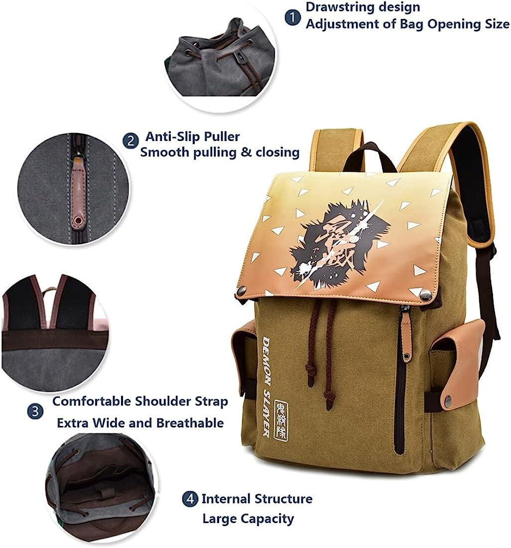 Japanese Anime Agatsuma Senitsu Laptop Backpack Large Capacity New Without Tags