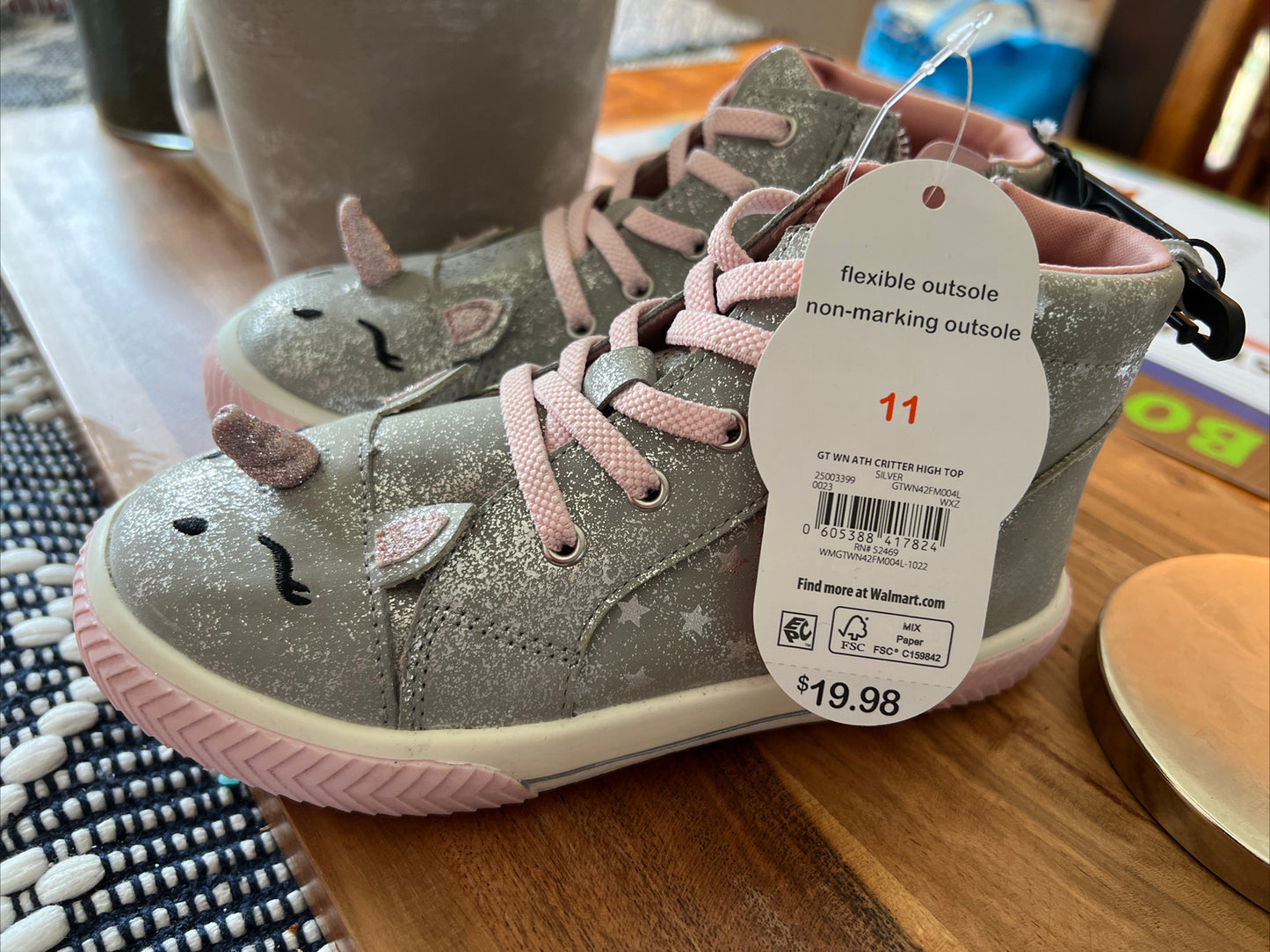 Toddler Girl Unicorn Shoes Size 11  & Busy Board Unicorn Backpack Set New