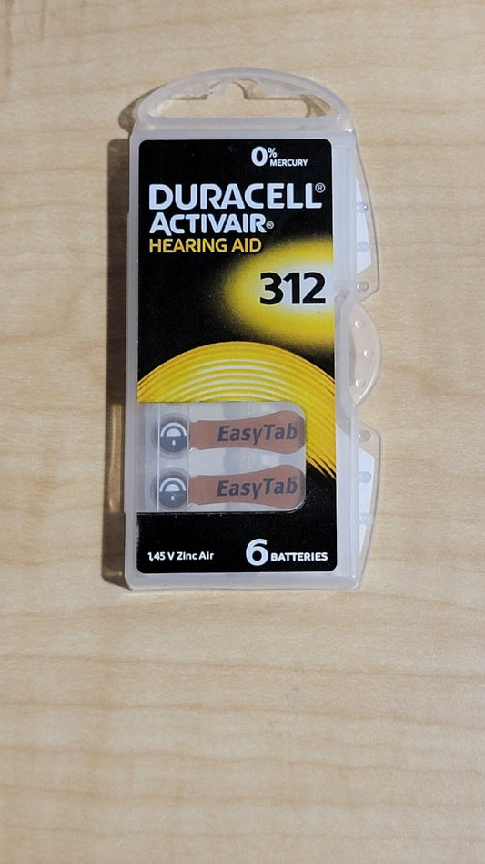 Duracell Activair 312 - 6 Battery Pk - Exp 6/25