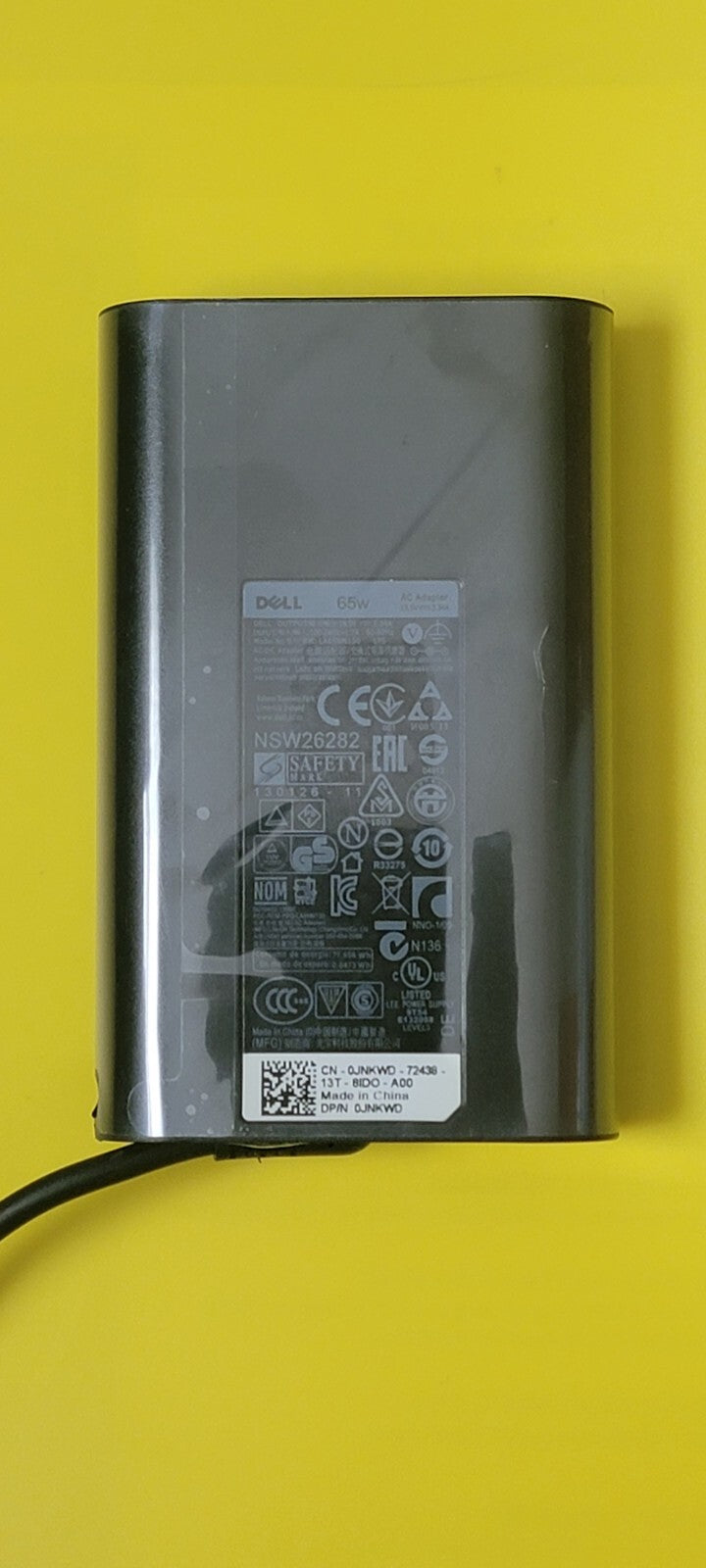 Dell 19.5V 65W Slim Laptop Charger AC Power Supply LA65NM130 0G4X7T latitude NEW