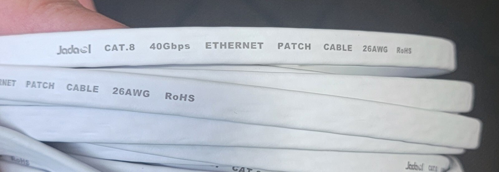 Ethernet Cable Cat6 Flat 50 feet White with Cable Clips,jadaol Network Cat 6 New