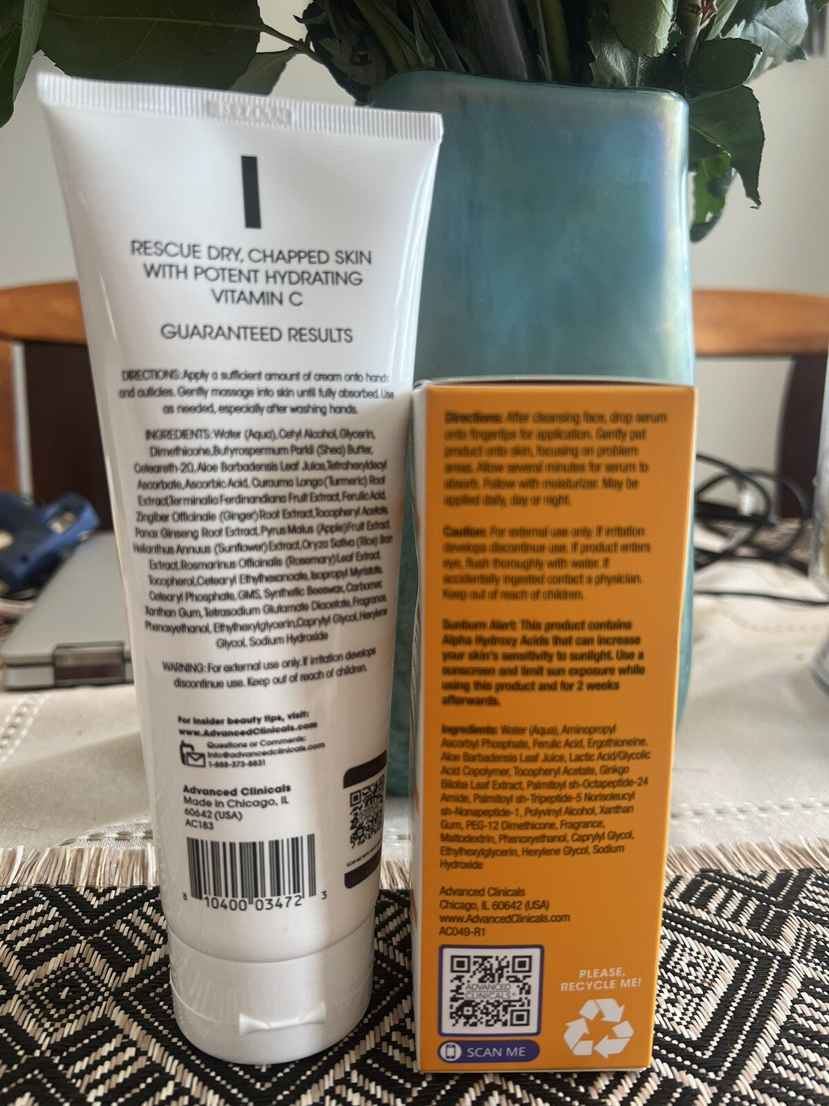 Advanced  Clinicals vitamin C Serum & Hand cream Set