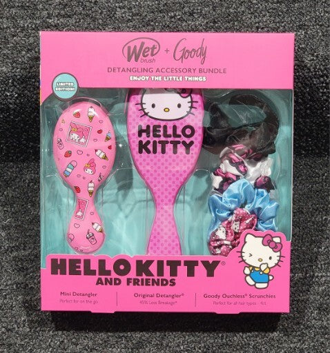 Wet Brush/Goody Detangling Acc Bundle Hello Kitty Friends Set LIMITED EDITION 