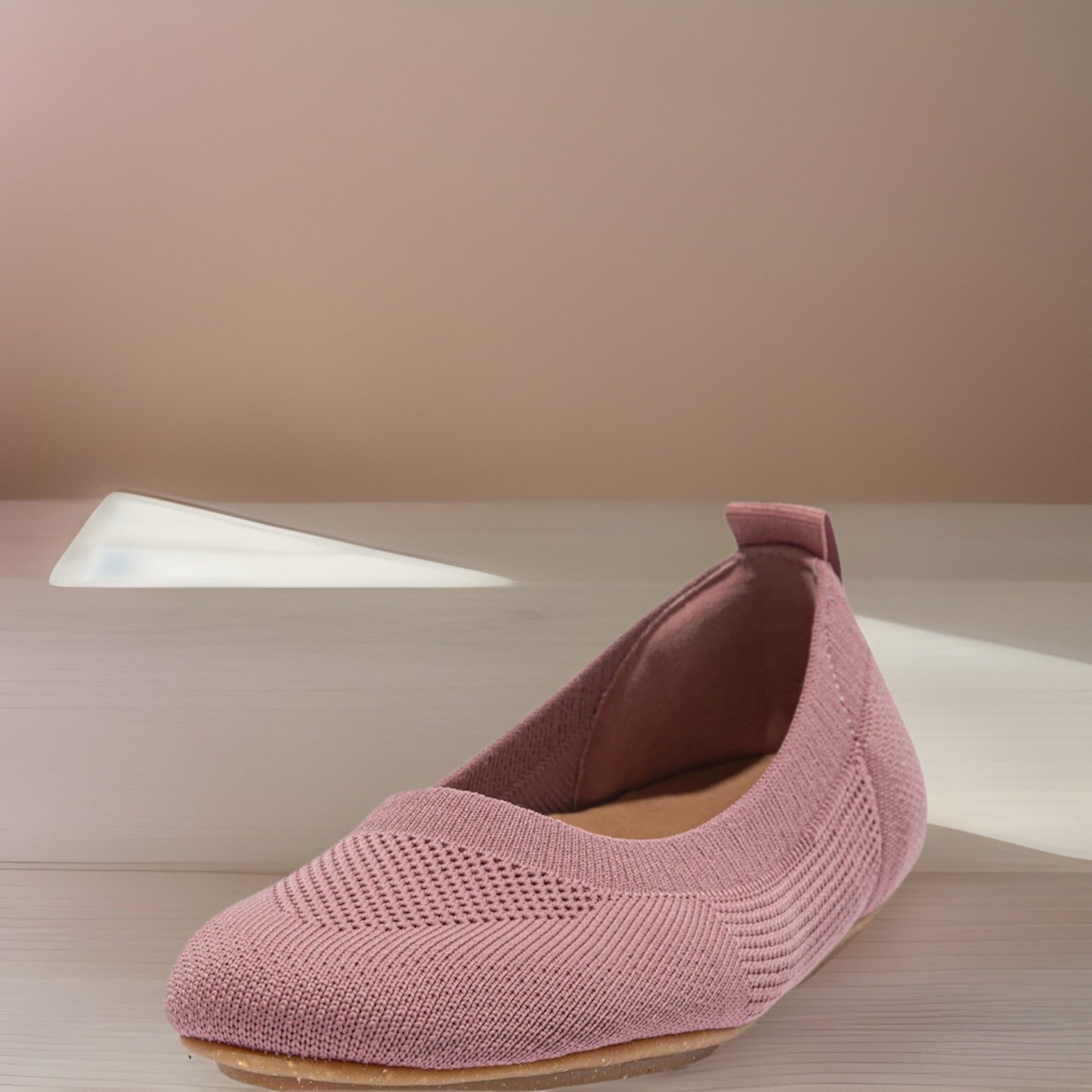 fitflop™ Women's 6.5 Allegro Multi-Knit Ballet Pumps Slip-On Shoes in Warm Rose