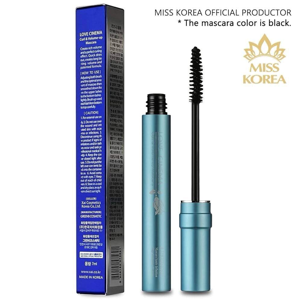 LOVE CINEMA Curl & Volume  Waterproof Mascara Intense Length 0.24 Black New