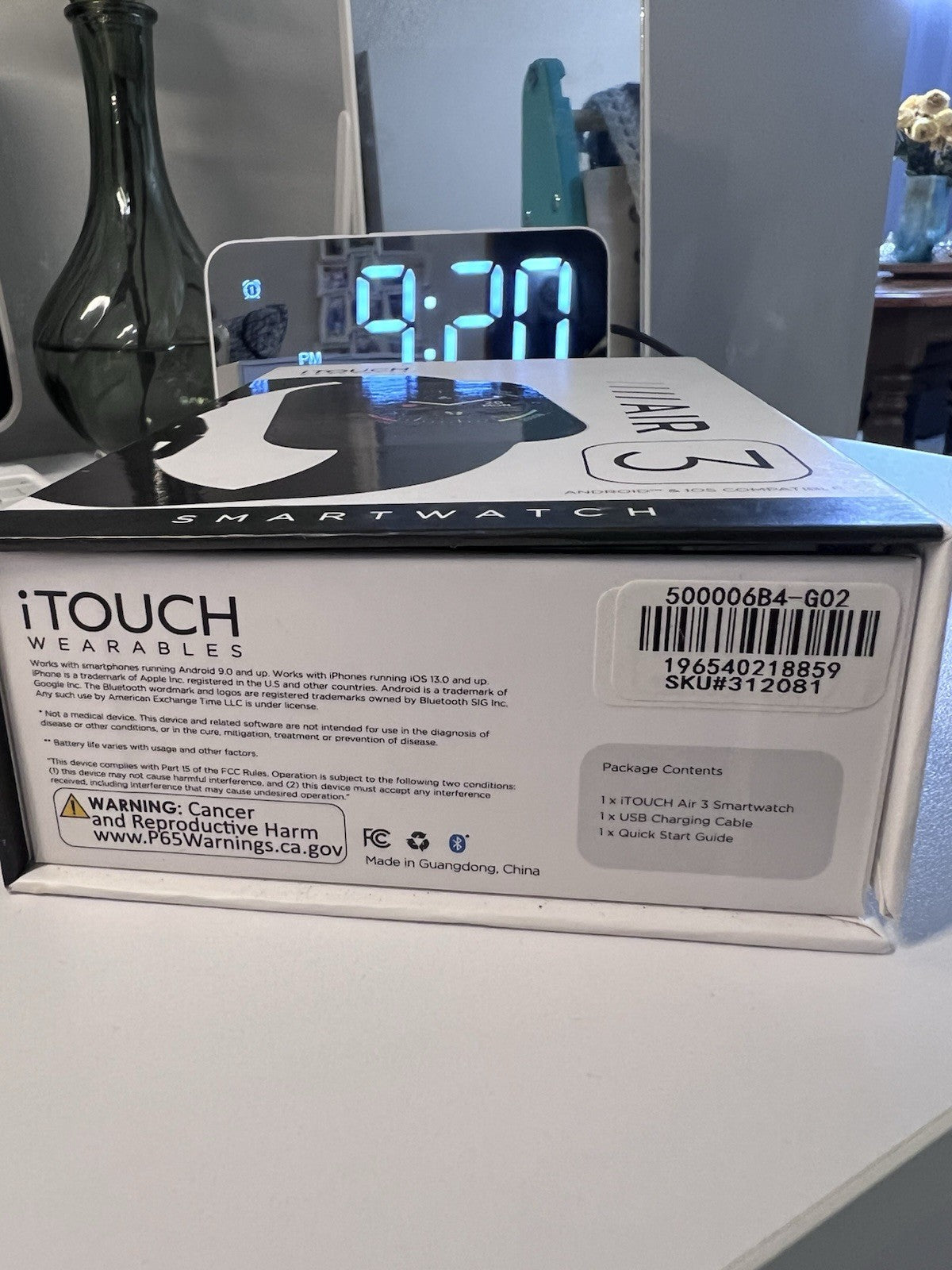 Itouch Air 3 Health & Fitness Smartwatch Open Box