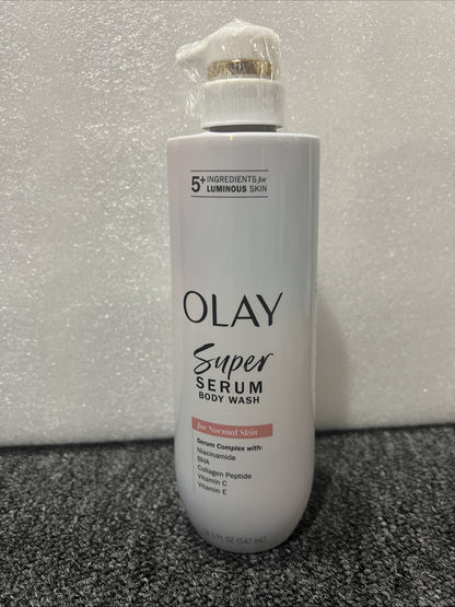 Olay Super Serum Body Wash for Rough & Bumpy Skin, 18.5 fl oz