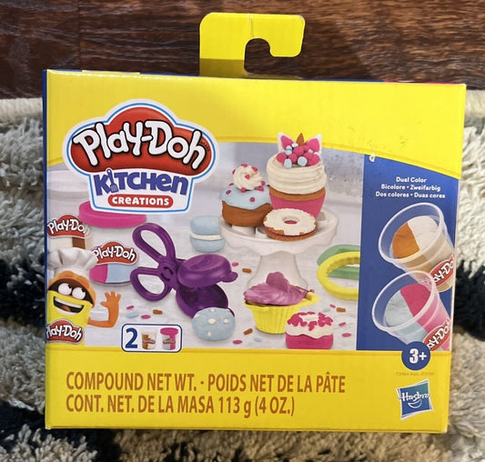 Play-Doh Kitchen Creations Lil’ Sweet Playset with 2 Dual-Color Play-Doh