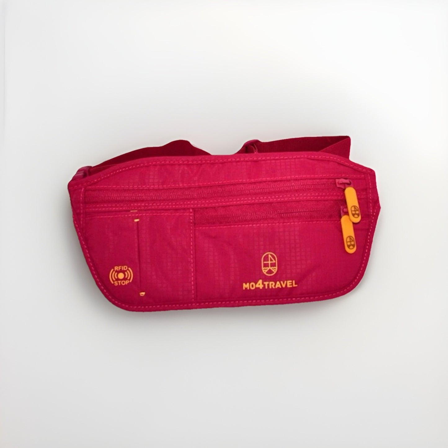 MO4Travel Travel Money Belt with Slim Passport Holder RFID Blocking BURGUNDY