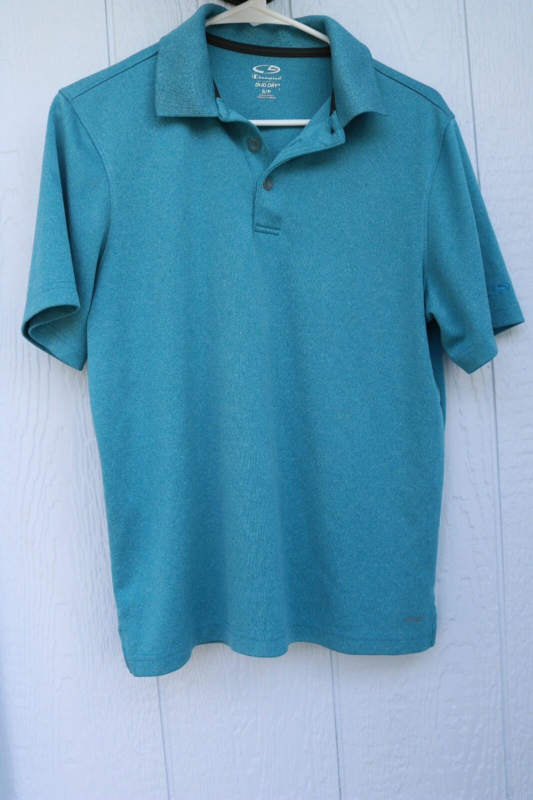 MENS CHAMPION DUO DRI POLO BLUE SHIRT SIZE S/P
