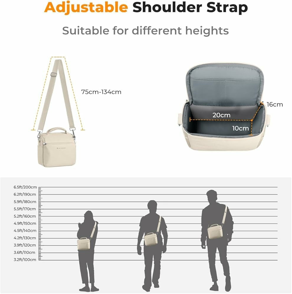 K&F Concept Small Camera Sling Bag for DSLR/Mirrorless Waterproof Shoulder Bag