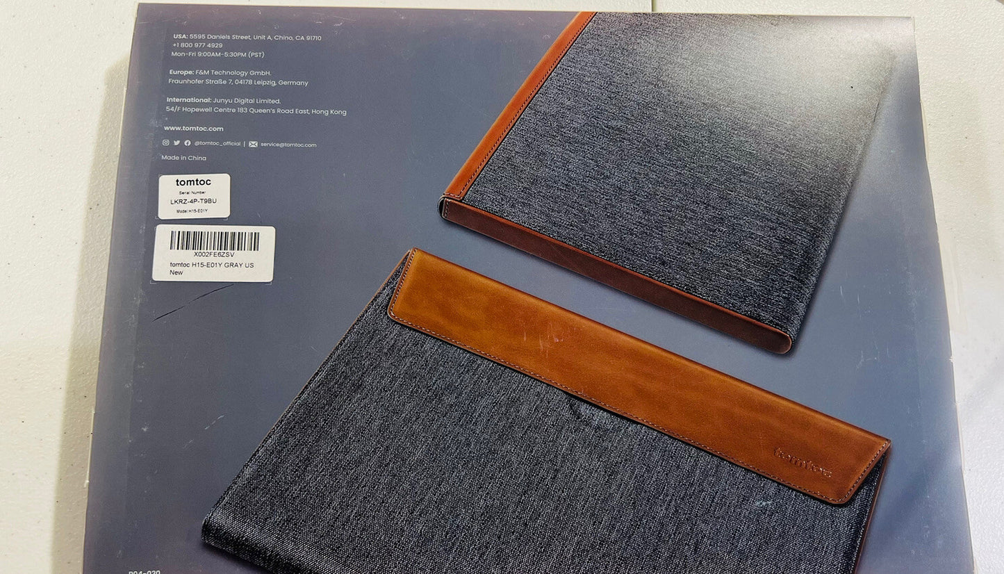 Tomtoc Box Laptop Sleeve Premium For 16” Mac Book Pro New