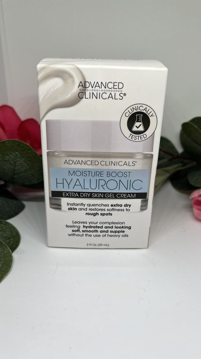 Advancd Clinicals Xl Boost Hyaluronic, Extra Dry Skin Gel Cream, 2 oz Unscented