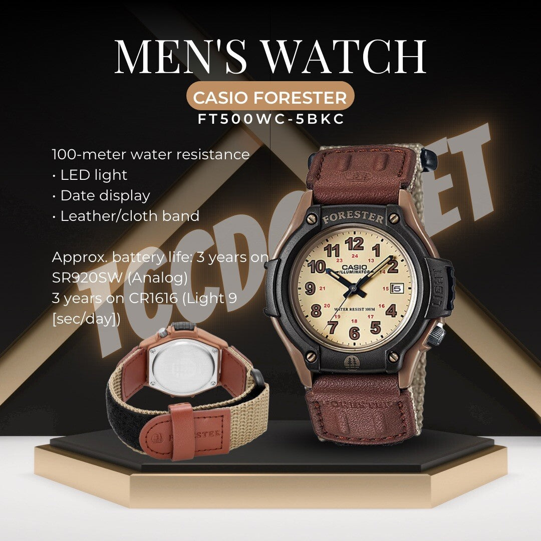 Casio Men's Quartz Forester Illuminator Date Indicator 41mm Watch FT500WC-5B