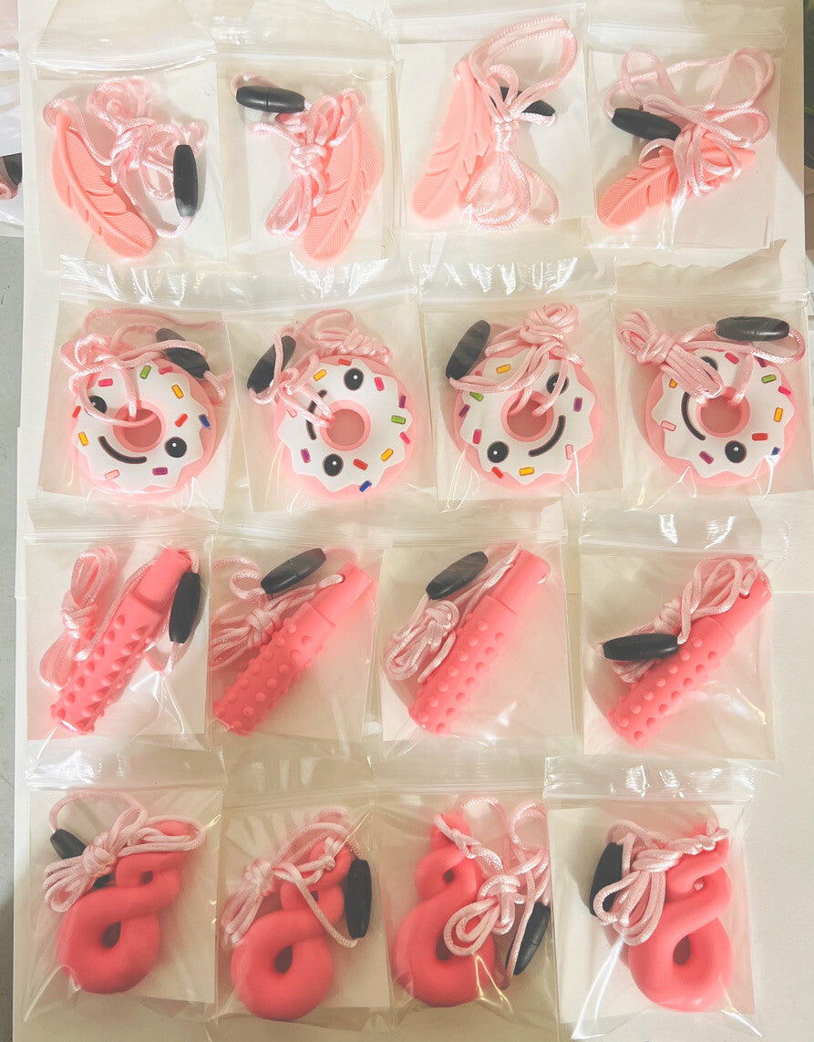 Kids Adults Necklace Autism ADHD Biting Sensory Chew Toys/ Party Favors  16 PCS