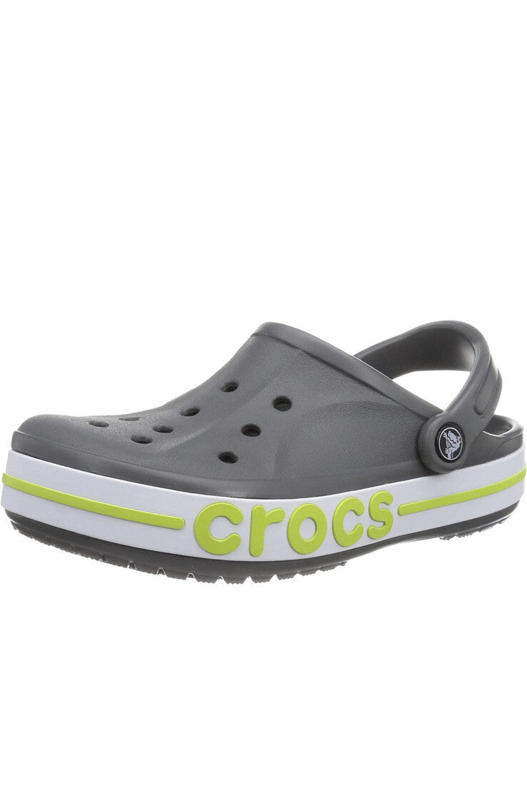 Crocs Unisex-Adult Bayaband Clogs Charcoal/Volt Green M5/ W7 w/ Free Jibbits🚀🎮