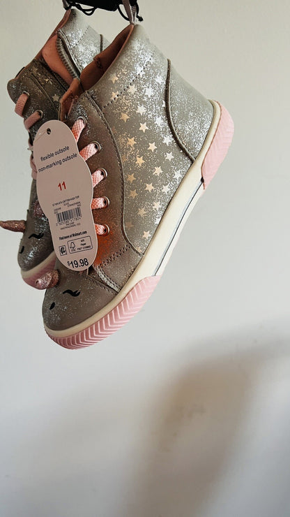 Toddler Girl Unicorn Shoes Size 11  & Busy Board Unicorn Backpack Set New