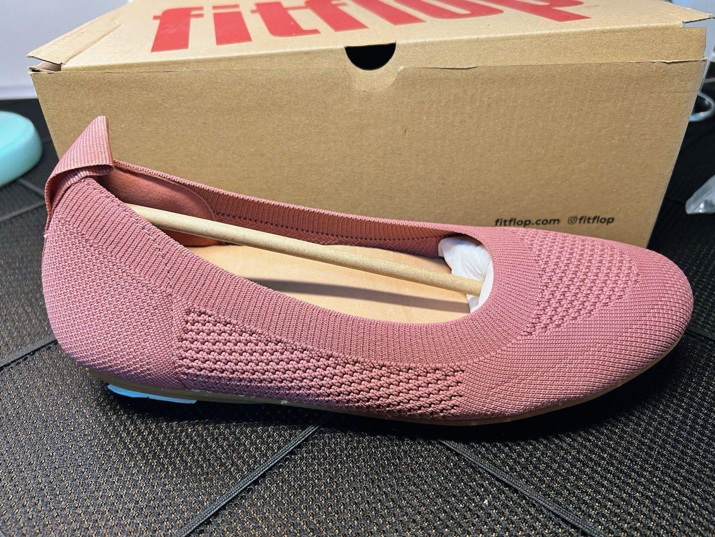 fitflop™ Women's 6.5 Allegro Multi-Knit Ballet Pumps Slip-On Shoes in Warm Rose