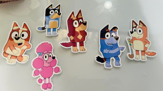 Bluey Stickers Die Cut ( Cricut Made) 3"x 2" New ( Select your Design)