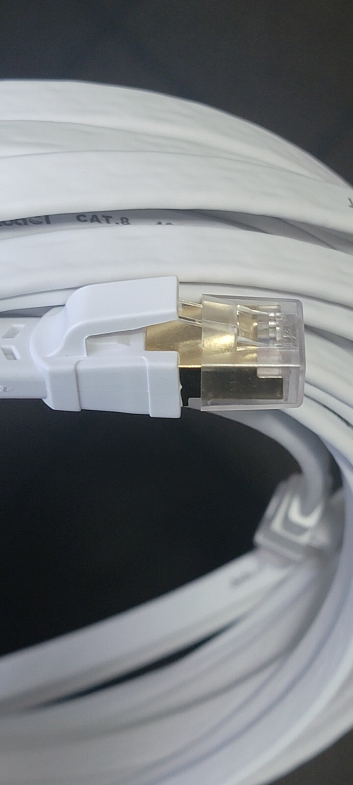 Ethernet Cable Cat6 Flat 50 feet White with Cable Clips,jadaol Network Cat 6 New