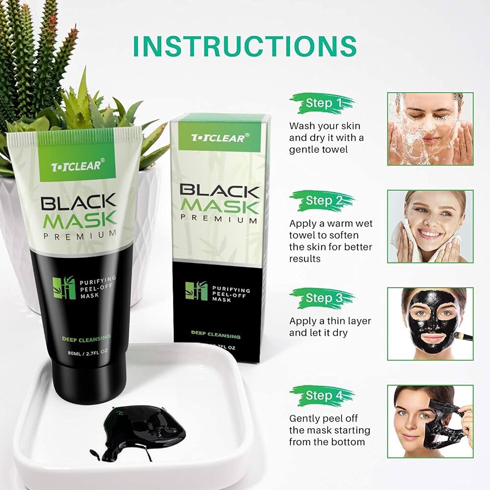 TOTCLEAR Purifying Acne Peel-off Mask ​Facial Cleansing Blackhead Remover NIB