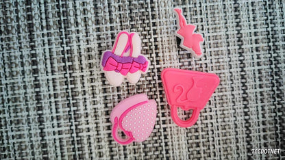 Barbie Movie Set Crocs Shoe Charms Jibbitz Girl Pink Car Heel NEW ( Pls Choose)