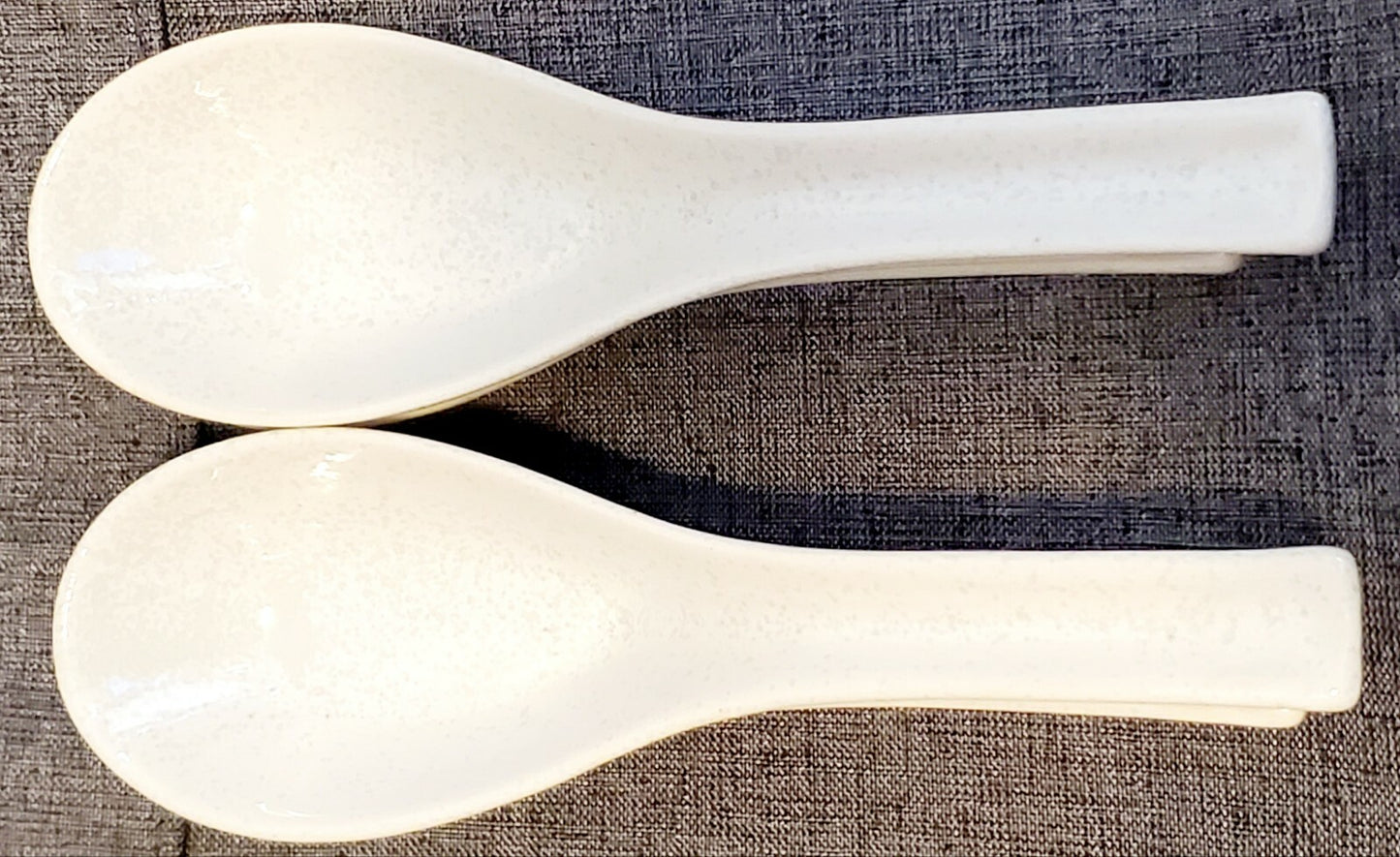 Asian Chinese Ramen Noodle Soup Spoons Long Handle Hook. Set of 6