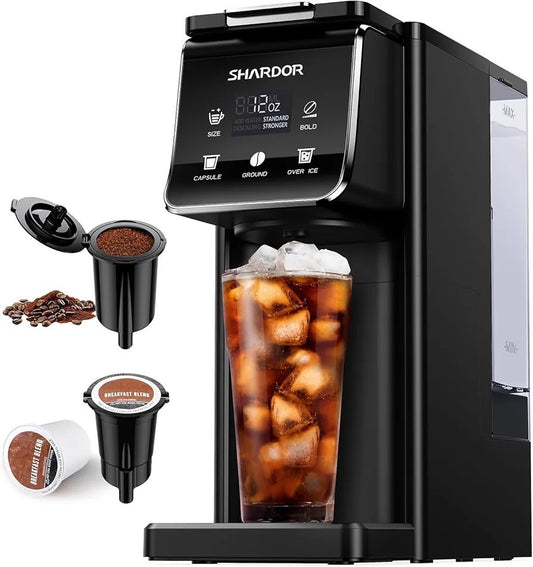 Coffee Maker Hot & Iced With Bold Setting,Single Serve Coffee Maker For K Cup 