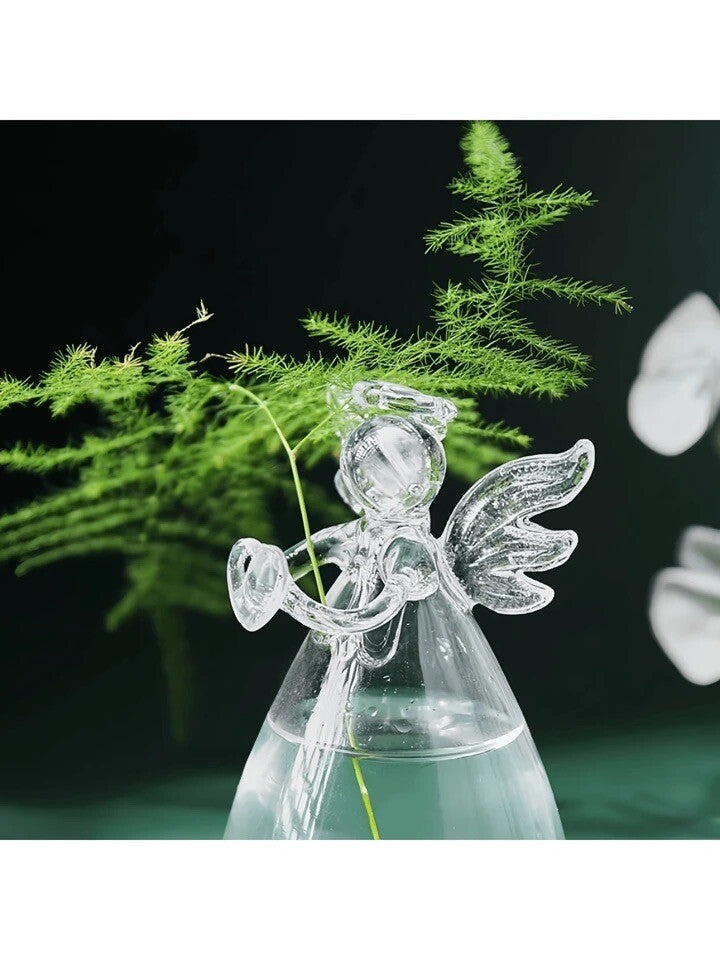 Flower vase Glass decor Angel Shaped Hydroponic Bottle Glass New